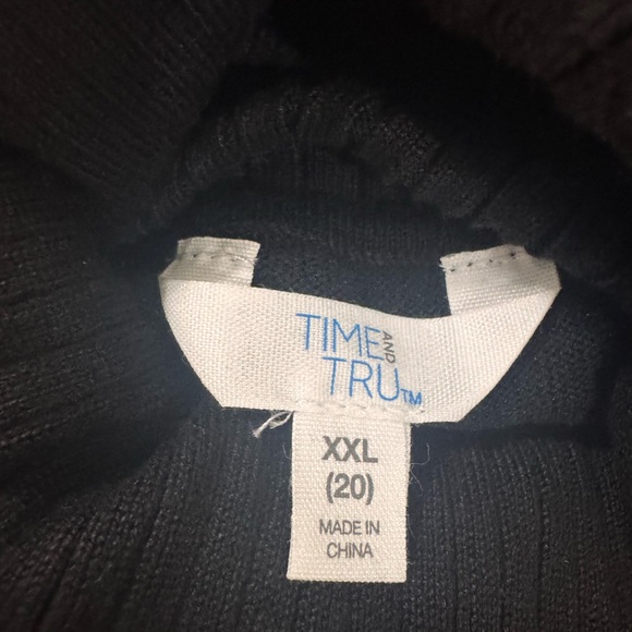 Time and Tru Women's Dark Turtleneck Sweater - Picture 3 of 6
